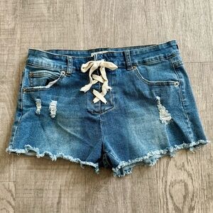 New Ocean Drive Denim Distressed Women's Shorts SZ: 9